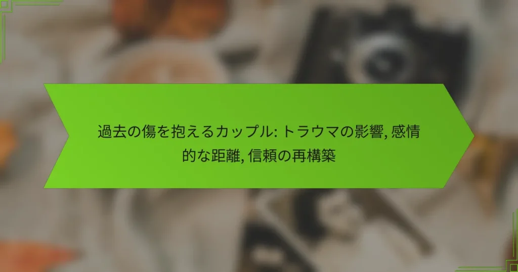 過去の傷を抱えるカップル: トラウマの影響, 感情的な距離, 信頼の再構築